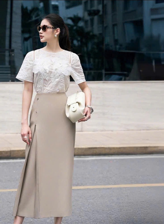 Trở thành cô gái thơ mộng với gam màu quyến rũ: kem và trắng pha- Ảnh 5.