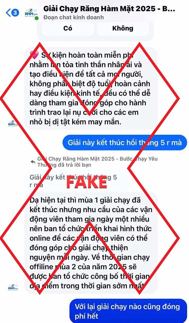 Giả mạo giải chạy “Răng hàm mặt Run” của Bệnh viện Răng hàm mặt Trung ương TP.HCM- Ảnh 4.