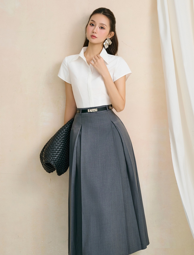 Làm mới tủ đồ công sở với quần ống rộng, váy dài và giày cao gót - Ảnh 5.