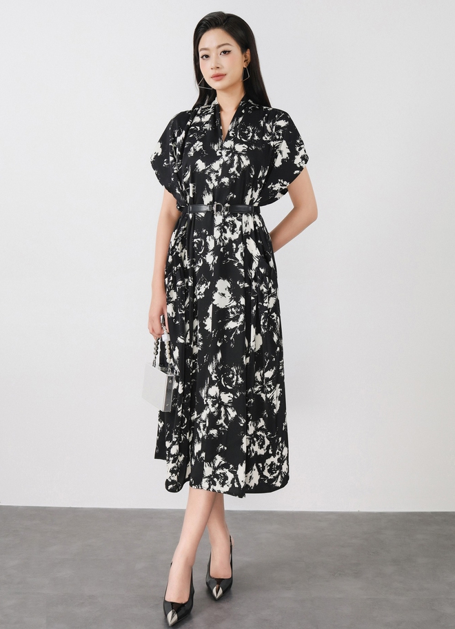 Nét đặc sắc từ kiểu váy hoa, váy họa tiết mùa thu - Ảnh 3.