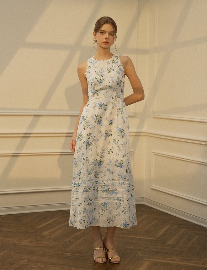 Nét đặc sắc từ kiểu váy hoa, váy họa tiết mùa thu - Ảnh 8.