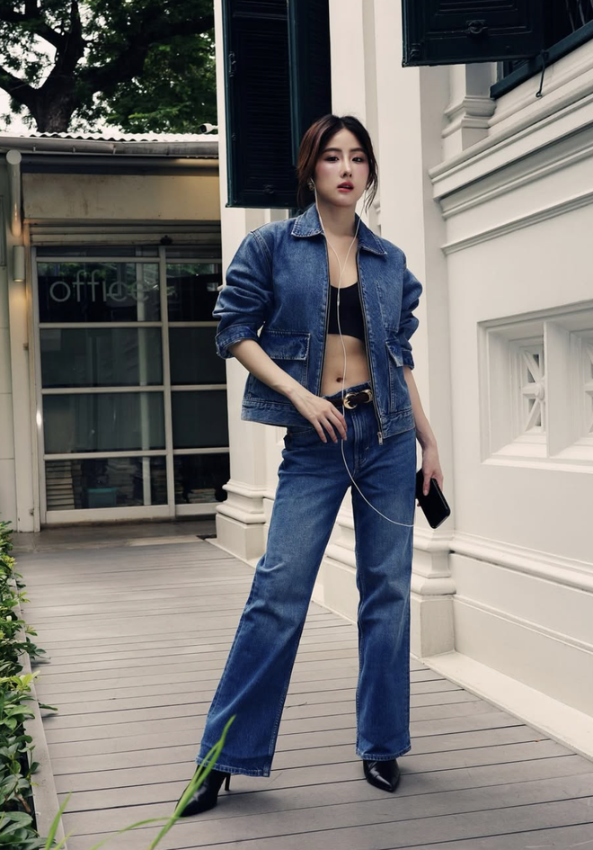 Áo khoác denim giúp nàng ghi điểm phong cách trong tiết trời giao mùa- Ảnh 5.