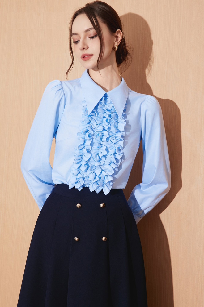 Nâng cấp hình ảnh mỗi ngày bằng bản phối áo và chân váy mùa thu - Ảnh 4.