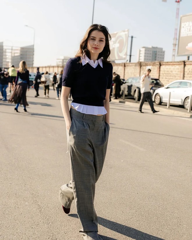 Áo thun len ngắn tay thanh lịch và ấm áp, 'ngôi sao' của mọi phong cách - Ảnh 8.