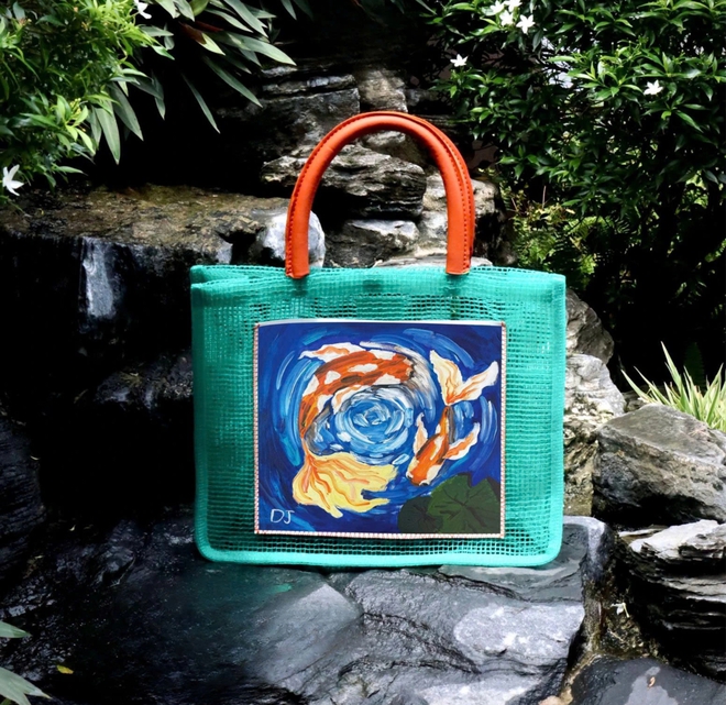 Túi tái chế từ lưới đánh cá cũ đi chợ, đi chơi- Ảnh 5.