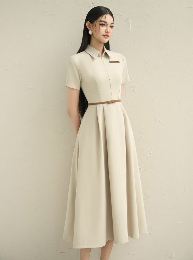 Váy sơ mi thắt eo duyên dáng, trang nhã - Ảnh 8.