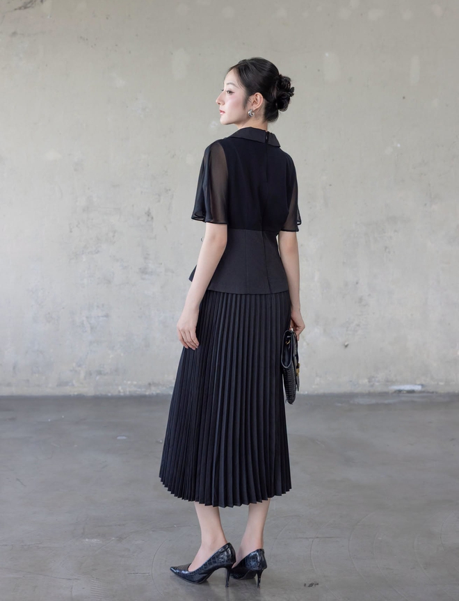 Váy dài, quần ống rộng và giày cao gót, bộ ba hoàn hảo cho style tối giản- Ảnh 9.