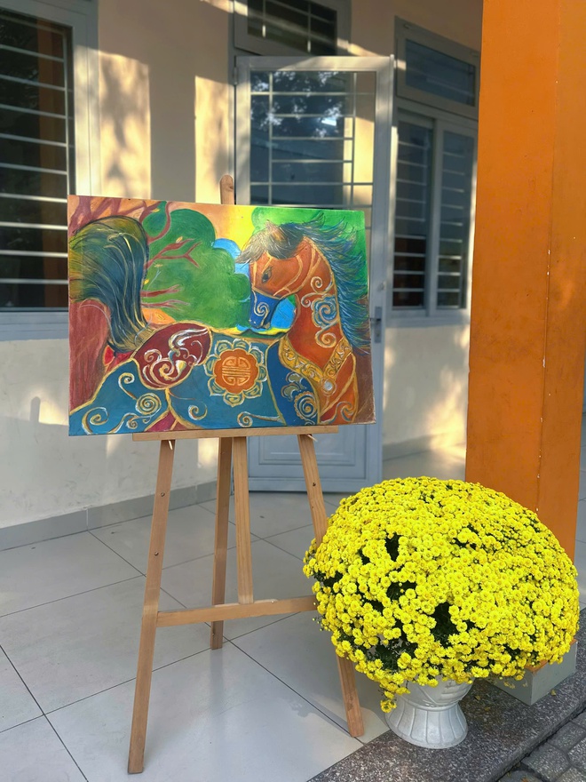 Tết B&iacute;nh Ngọ: Độc đ&aacute;o ngựa trong tranh của học sinh TP.HCM - Ảnh 11.