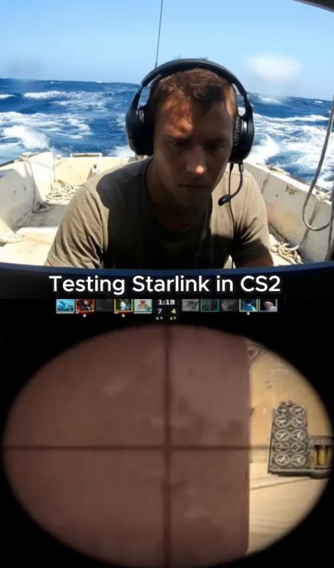 Chơi Counter-Strike 2 giữa biển, Starlink thể hiện ra sao? - Ảnh 3.