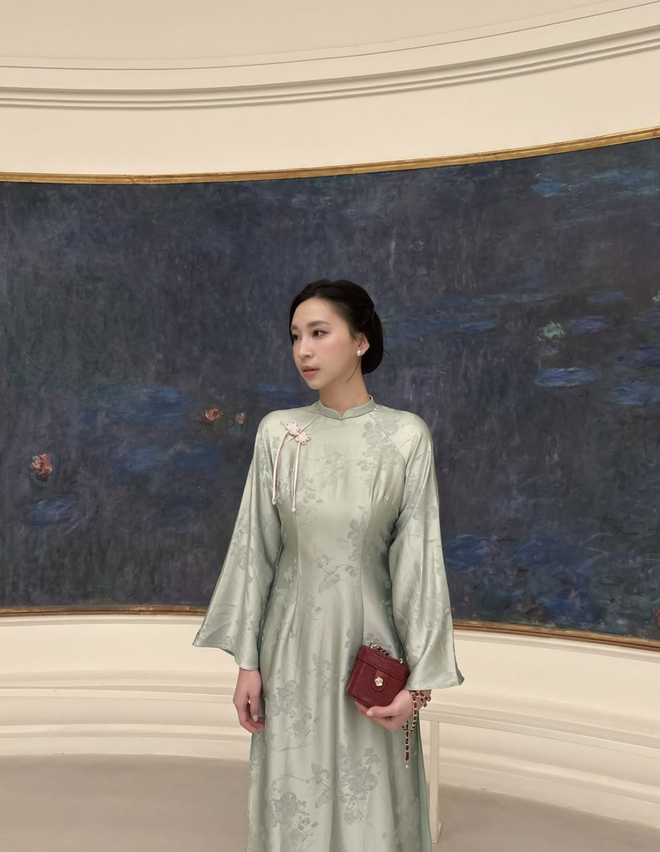 Áo dài xanh lá, lựa chọn mới của vẻ đẹp quốc dân ngày tết- Ảnh 2.