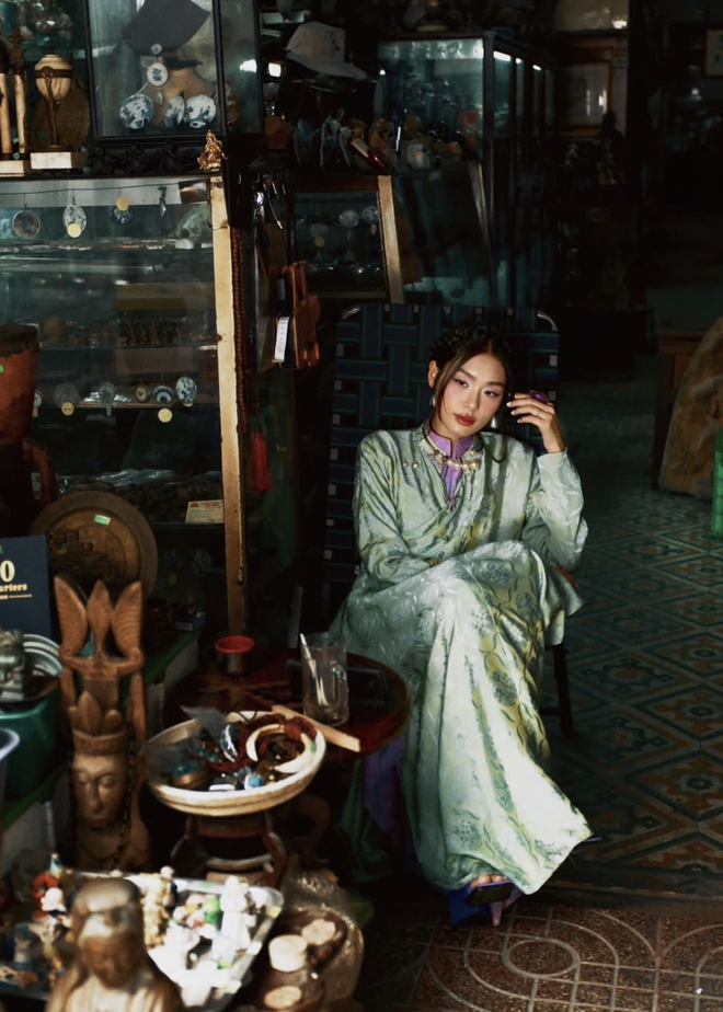 Áo dài xanh lá, lựa chọn mới của vẻ đẹp quốc dân ngày tết- Ảnh 7.