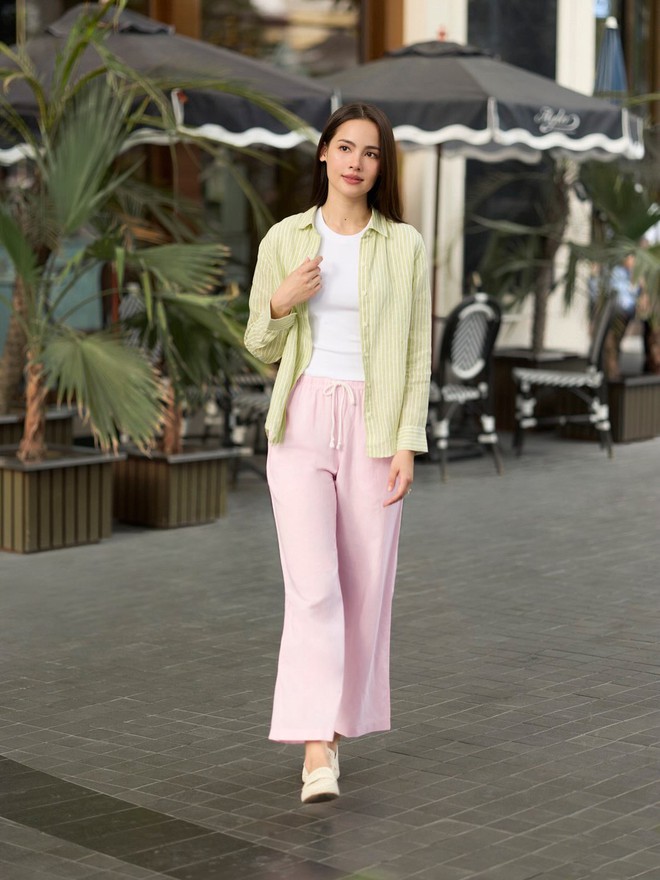 Diện trang phục kẻ sọc dọc, nàng dễ dàng 'ăn gian' chiều cao đầy tinh tế- Ảnh 6.