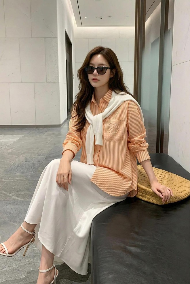 Mặc sơ mi suốt tuần vẫn đẹp nhờ công thức phối đồ thanh lịch- Ảnh 10.