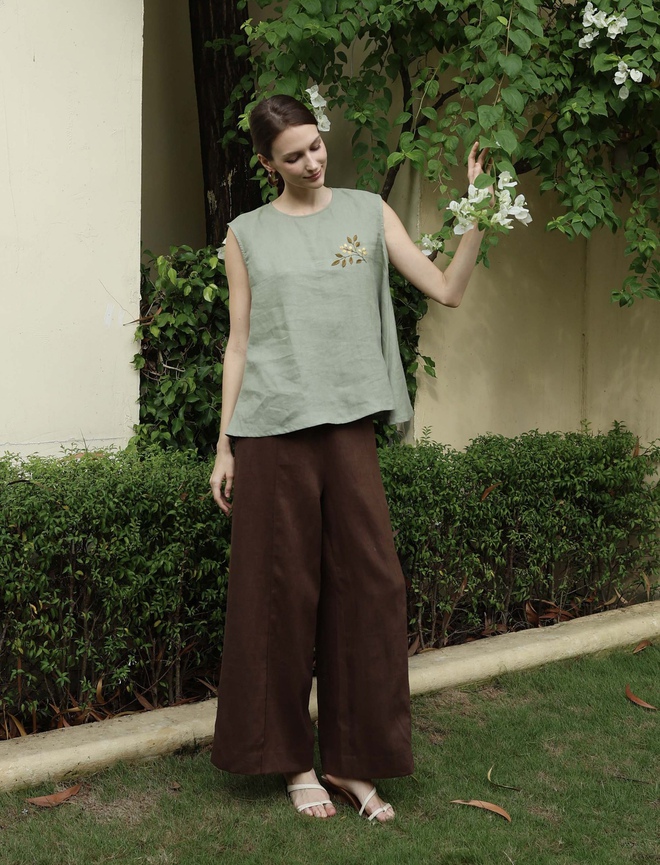 Thoáng mát cả ngày dài với trang phục linen tự nhiên- Ảnh 9.