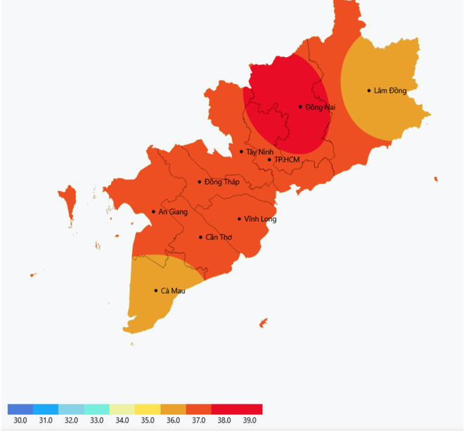 TP.HCM tiếp tục nắng nóng gay gắt, bao giờ mưa trái mùa trở lại?- Ảnh 2. TP.HCM tiếp tục nắng nóng gay gắt, bao giờ mưa trái mùa trở lại?- Ảnh 2.