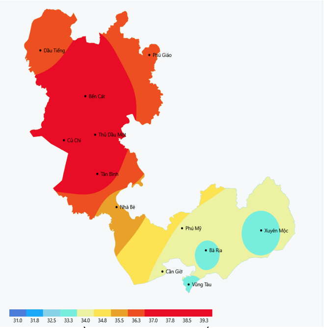 TP.HCM tiếp tục nắng nóng gay gắt, bao giờ mưa trái mùa trở lại?- Ảnh 3. TP.HCM tiếp tục nắng nóng gay gắt, bao giờ mưa trái mùa trở lại?- Ảnh 3.