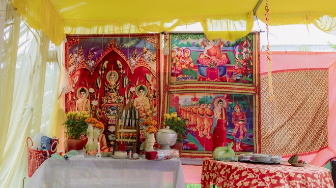 Người trẻ Khmer lễ ch&ugrave;a cầu b&igrave;nh an dịp Tết Ch&ocirc;l Chnăm Thm&acirc;y - Ảnh 14.