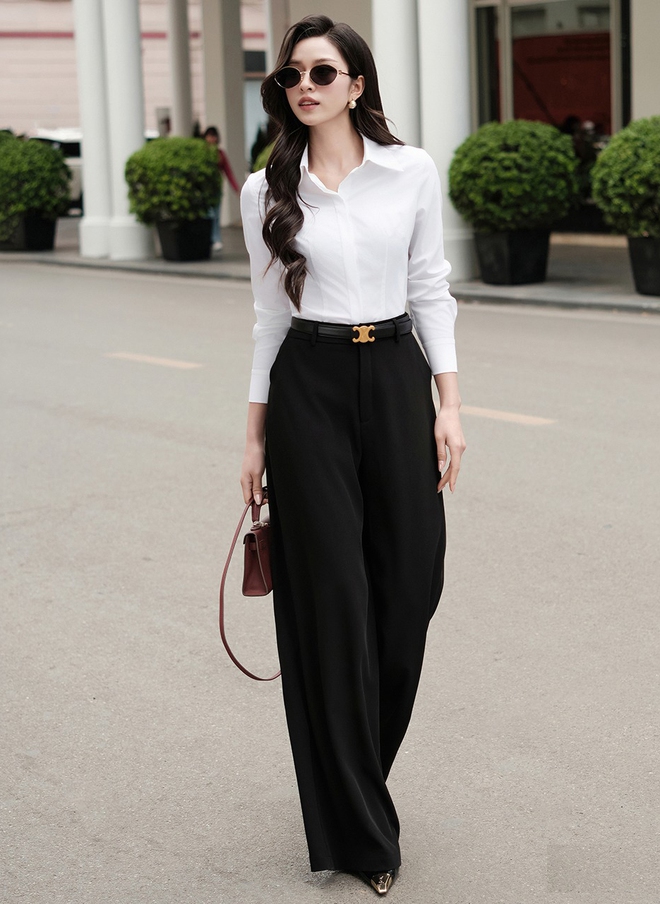'Cân' mọi phong cách với chiếc quần tây cạp cao- Ảnh 4.