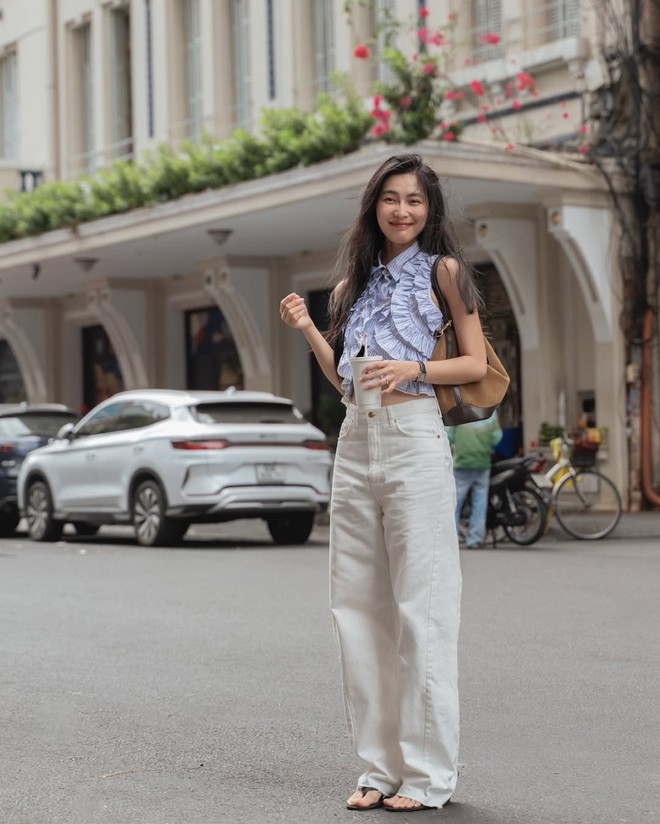 Quần ống suông cho nàng nhỏ nhắn: Bí quyết mặc đẹp không lo 'dìm dáng'- Ảnh 2.