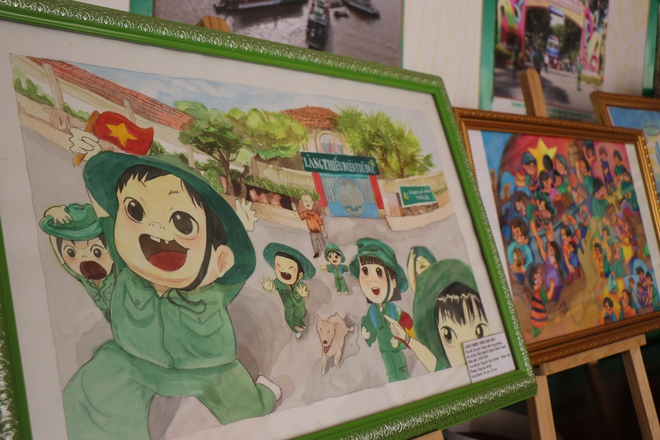 Trẻ yếu thế kể chuyện Thanh ni&ecirc;n xung phong TP.HCM bằng tranh - Ảnh 4.