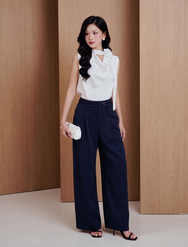 Nhẹ nhàng, bay bổng ngày nắng với áo voan tơ, áo lụa satin- Ảnh 6.