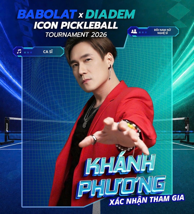 Tiền đạo Mạc Hồng Qu&acirc;n, ca sĩ Kh&aacute;nh Phương tranh t&agrave;i hấp dẫn tại giải pickleball Babolat- Ảnh 1.
