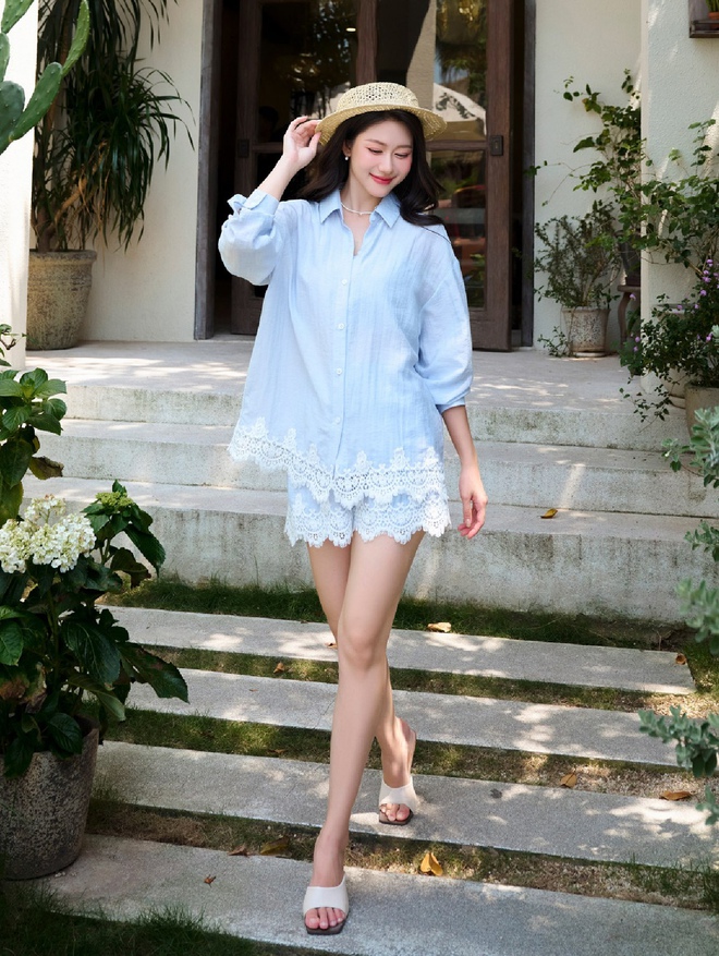 Từ quần shorts trắng đến denim, dấu ấn c&aacute; t&iacute;nh cho ng&agrave;y nắng- Ảnh 8.
