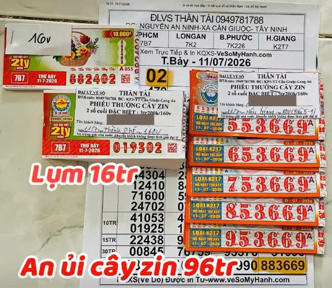 Xổ số miền Nam ngày 11 tháng 7: Chi 8 triệu mua vé, trúng đài Hậu Giang - Ảnh 1.