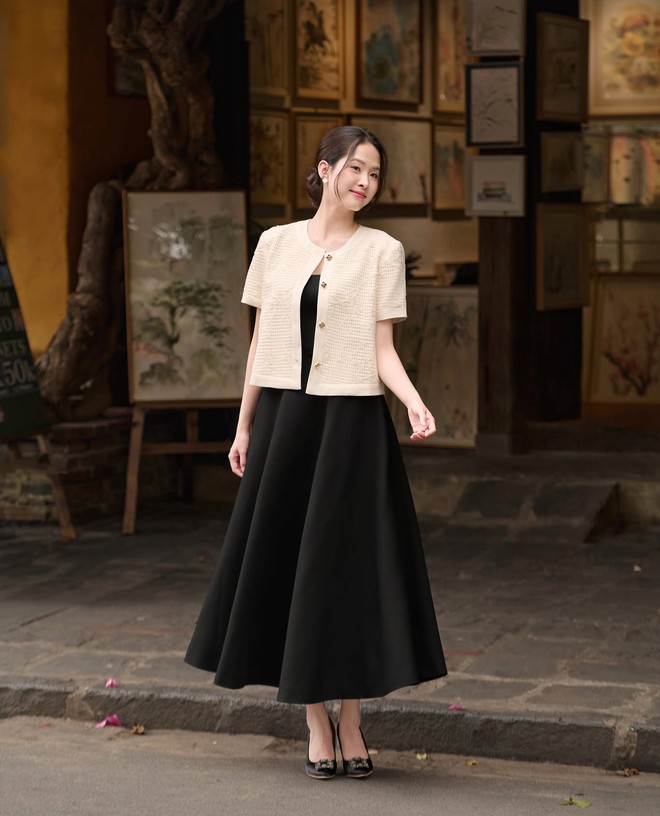Đẹp cả tuần chỉ với ba gam màu trắng, đen, beige- Ảnh 7.