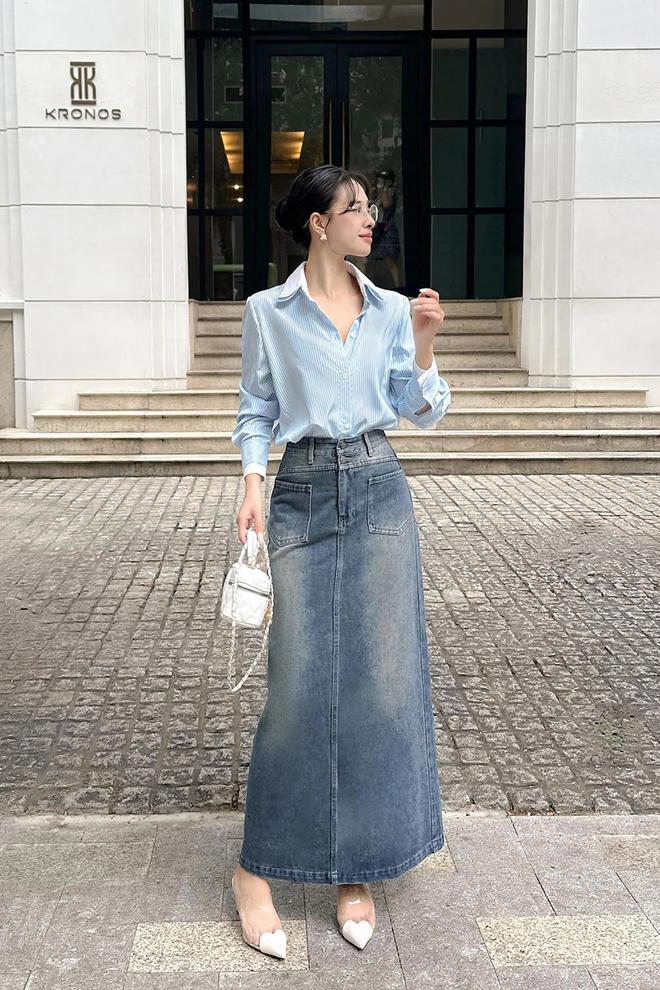 Nhìn lại sức hút bất tận từ những chiếc váy jeans quen thuộc - Ảnh 2.