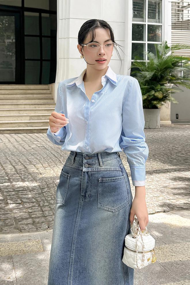 Nhìn lại sức hút bất tận từ những chiếc váy jeans quen thuộc - Ảnh 1.