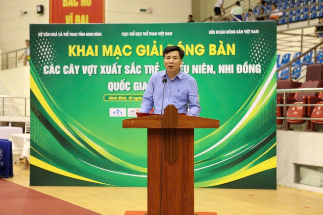 Khai mạc giải bóng bàn các cây vợt xuất sắc trẻ, thiếu niên, nhi đồng quốc gia- Ảnh 1.