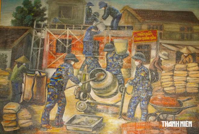 Tình quân dân trong bão lũ đến với triển lãm mỹ thuật- Ảnh 5.