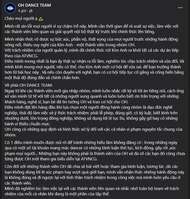 Vũ công Kim Anh bị rút khỏi 'Anh trai vượt ngàn chông gai' - Ảnh 2.