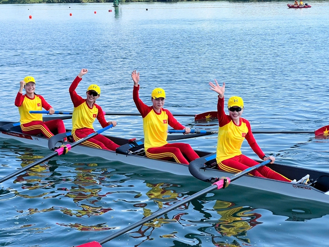 Rowing Việt Nam gi&agrave;nh HCĐ nội dung thuyền bốn nữ một m&aacute;i ch&egrave;o tại ASIAD 20- Ảnh 1.