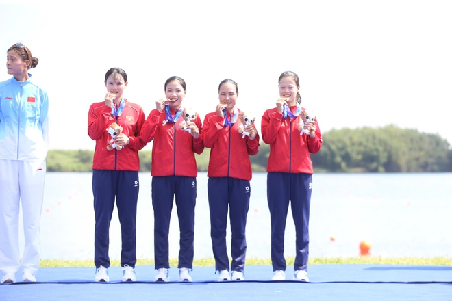 Rowing Việt Nam gi&agrave;nh HCĐ nội dung thuyền bốn nữ một m&aacute;i ch&egrave;o tại ASIAD 20- Ảnh 5.