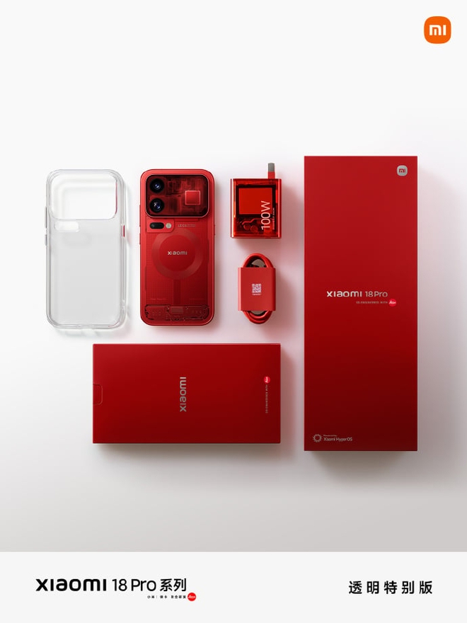 Độc lạ phi&ecirc;n bản trong suốt m&agrave;u đỏ của Xiaomi 18 Pro v&agrave; 18 Pro Max - Ảnh 3.