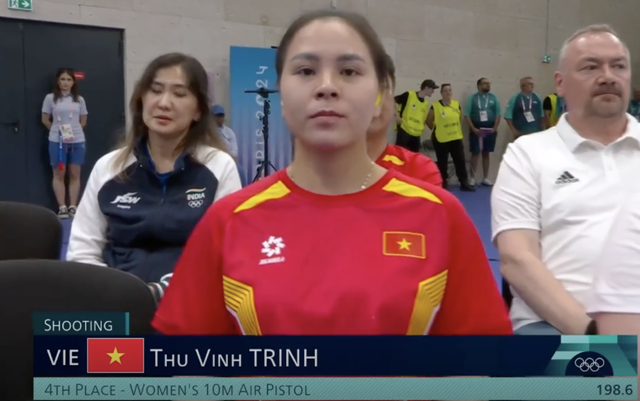 Olympic 2024: Trịnh Thu Vinh dừng cuộc chơi ở vị trí thứ 4- Ảnh 1.