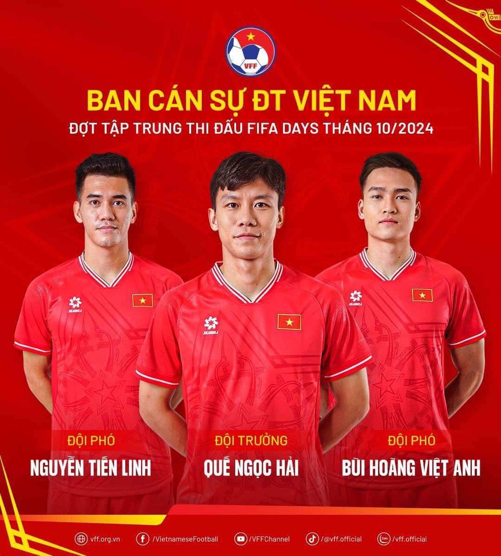 Các ‘sếp’ của đội tuyển Việt Nam: Thủ quân Quế Ngọc Hải, 2 đội phó là ai?- Ảnh 1.