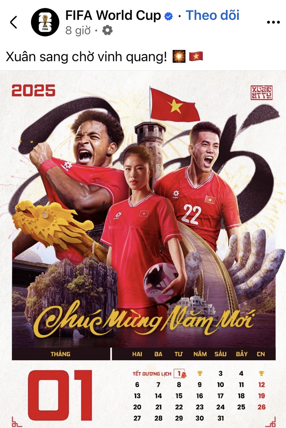 FIFA bất ngờ đưa Xuân Son và Thanh Nhã lên sóng ngày đầu năm: Xuân sang chờ vinh quang!- Ảnh 1.