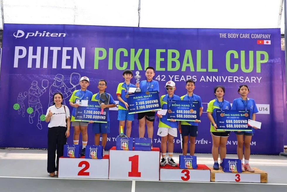 Ươm mầm cho c&aacute;c t&agrave;i năng nh&iacute; ở giải pickleball Phiten Cup 2025- Ảnh 1.
