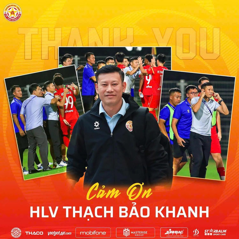 'Người v&aacute; t&agrave;u đắm' Nguyễn Th&agrave;nh C&ocirc;ng ngồi ghế n&oacute;ng thay HLV Thạch Bảo Khanh, PVF-CAND tho&aacute;t hiểm?- Ảnh 1.