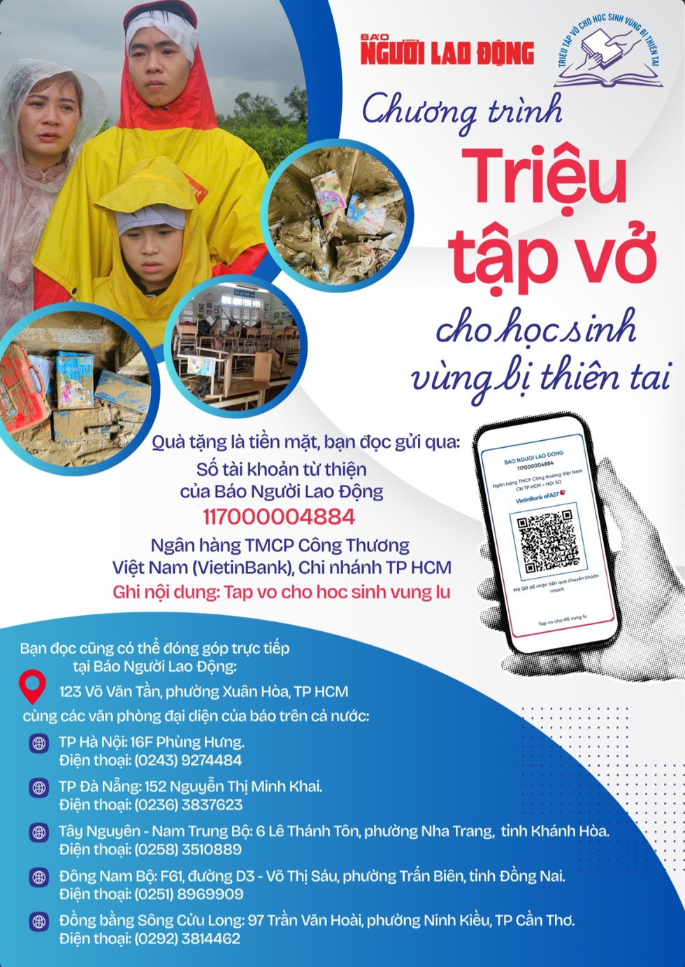 B&aacute;o Người Lao Động ph&aacute;t động chương tr&igrave;nh Triệu tập vở cho học sinh v&ugrave;ng bị thi&ecirc;n tai- Ảnh 8.