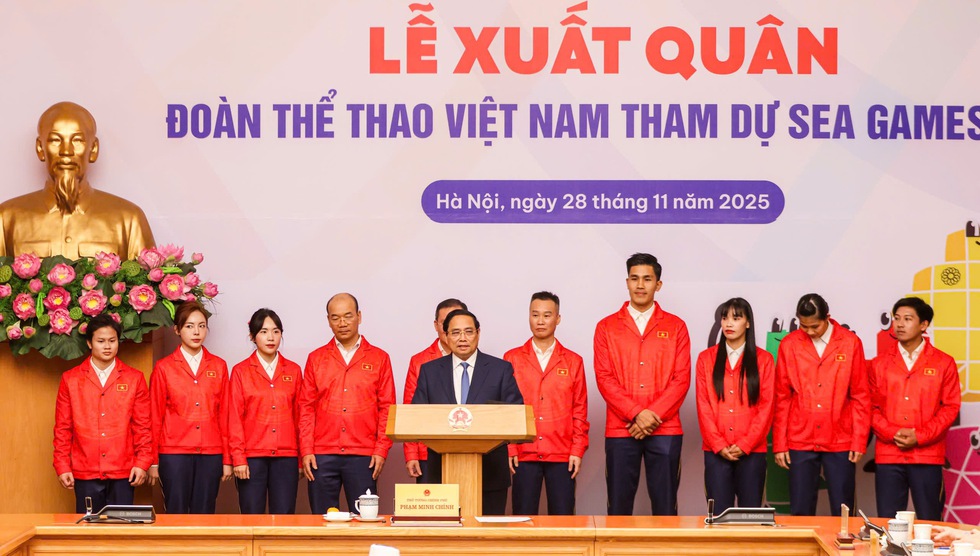 Thủ tướng Phạm Minh Chính chúc đoàn thể thao Việt Nam viết tiếp trang sử vàng chói lọi tại SEA Games 33- Ảnh 5.