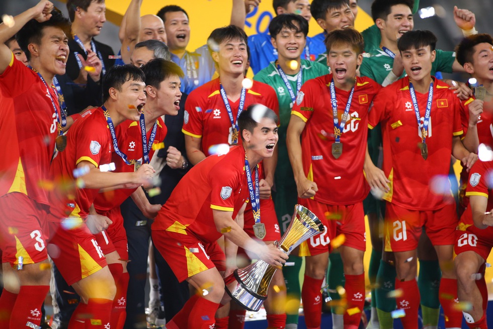 U.23 Việt Nam hội qu&acirc;n, c&oacute; g&igrave; kh&aacute;c lạ so với l&uacute;c gi&agrave;nh HCV SEA Games: Khuất Văn Khang bảo l&agrave;&hellip;- Ảnh 2.