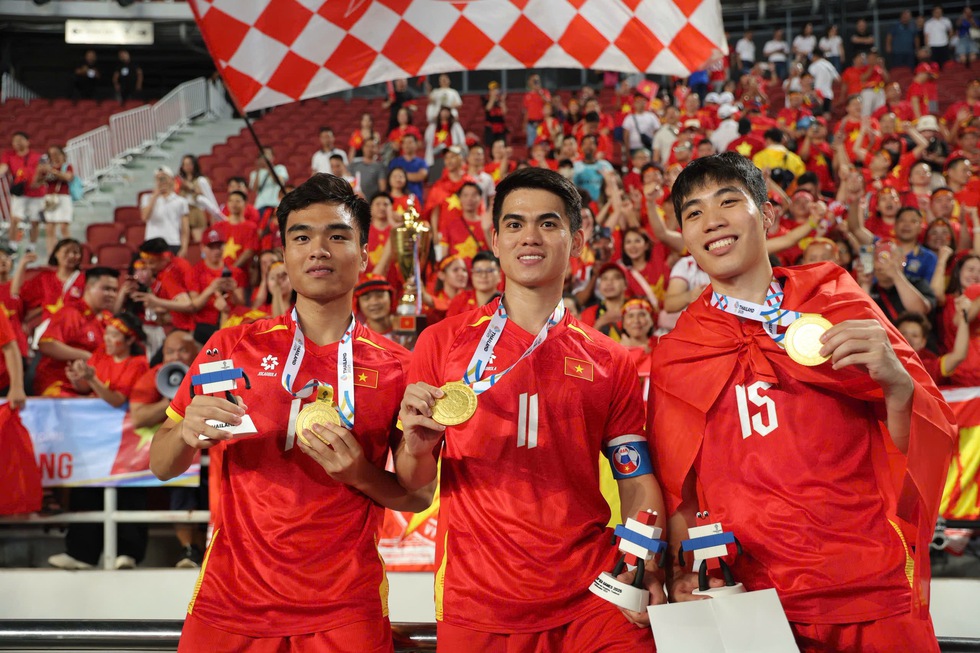U.23 Việt Nam hội qu&acirc;n, c&oacute; g&igrave; kh&aacute;c lạ so với l&uacute;c gi&agrave;nh HCV SEA Games: Khuất Văn Khang bảo l&agrave;&hellip;- Ảnh 1.