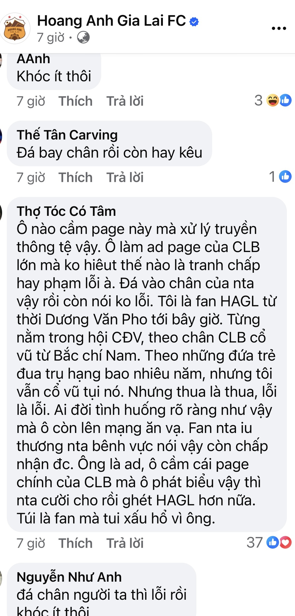 CĐV nhận định trọng tài đúng, bất bình với cách phản ứng của HAGL - Ảnh 4.