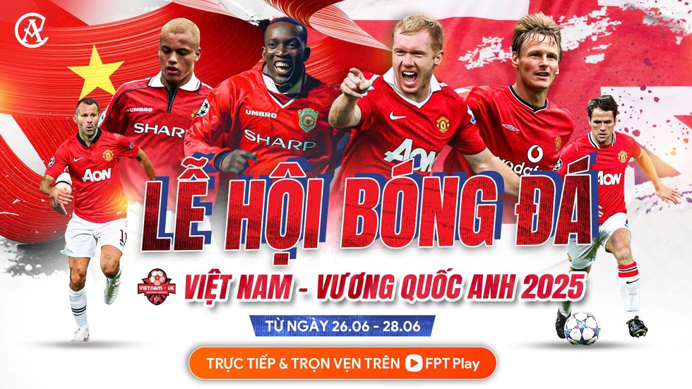 Dàn sao huyền thoại thế hệ vàng Manchester United đá giao hữu tại TP.Đà Nẵng- Ảnh 1. Dàn sao huyền thoại thế hệ vàng Manchester United đá giao hữu tại TP.Đà Nẵng- Ảnh 1.