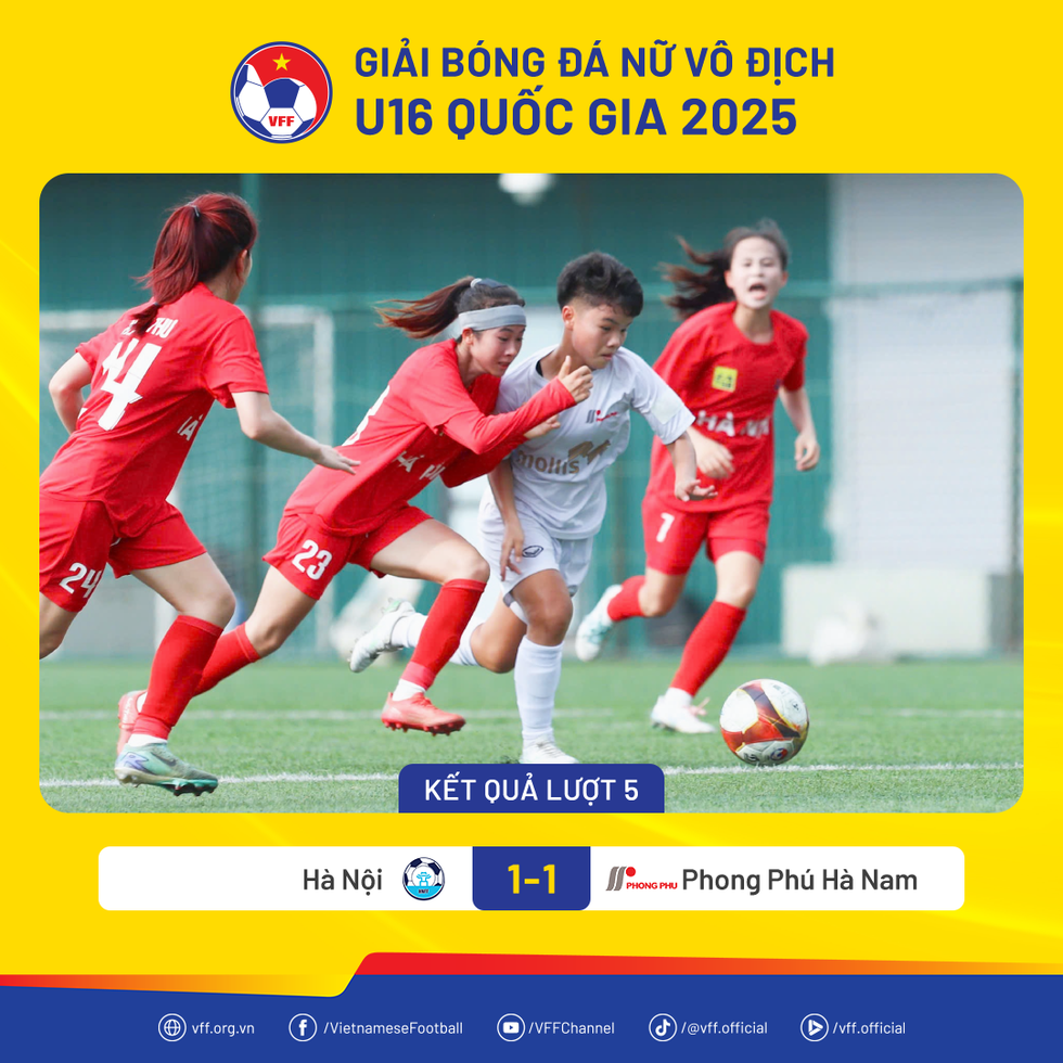 U.16 H&agrave; Nội v&ocirc; địch lượt đi giải v&ocirc; địch U.16 nữ quốc gia 2025- Ảnh 2.