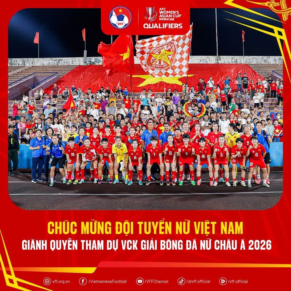 AFC tặng ‘quà đặc biệt’ chúc mừng đội tuyển nữ Việt Nam, ca ngợi VFF và sân Việt Trì- Ảnh 1.
